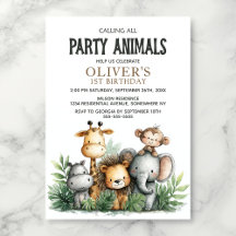 Chamando Todos os Animais de Festa Aniversário de 