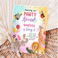 Chamando todos os animais de festa Safari Jungle B