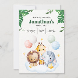 Convite Chamando Todos os Animais de Festa Uma Aventura na