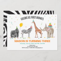 Chamando todos os animais de festas de Zoo Wild Bo