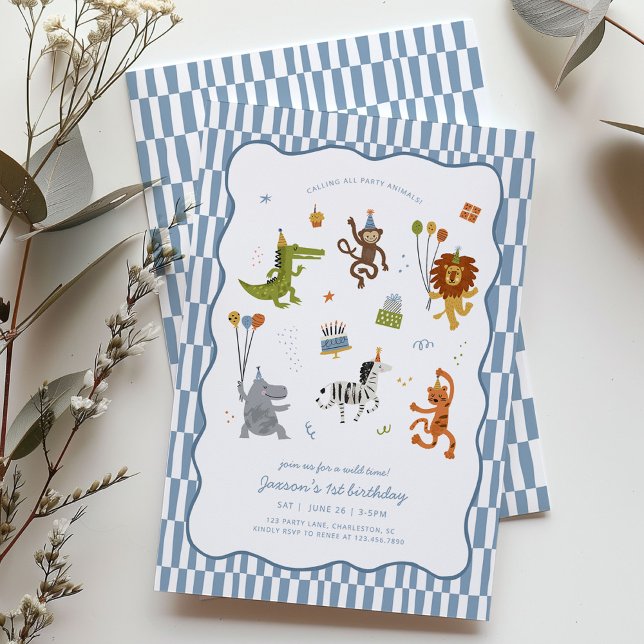 Convite Chamando Todos os Feras da Festa Aniversário Safar (Criador carregado)