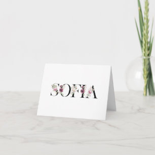 Convite Chamo-me Sofia. Chamo-me Sofia.