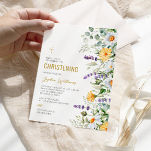Convite Chamomile & Eucalyptus Wildflower Christening