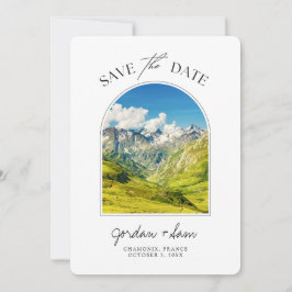 Convite Chamonix French Alps Casamento Salve a Data