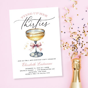 Convite Champagne Amarrando os Seus Trinta Anos 40º Aniver
