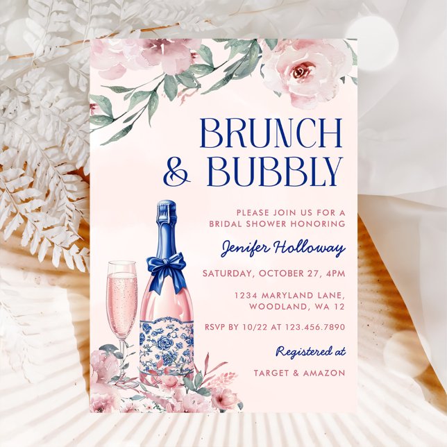 Convite Champagne Brunch E Chá de panela De Borracha (Criador carregado)