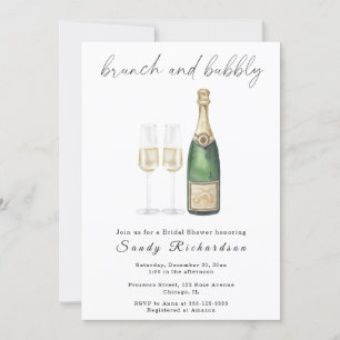 Convite Champagne Brunch e Chá de panela de espuma
