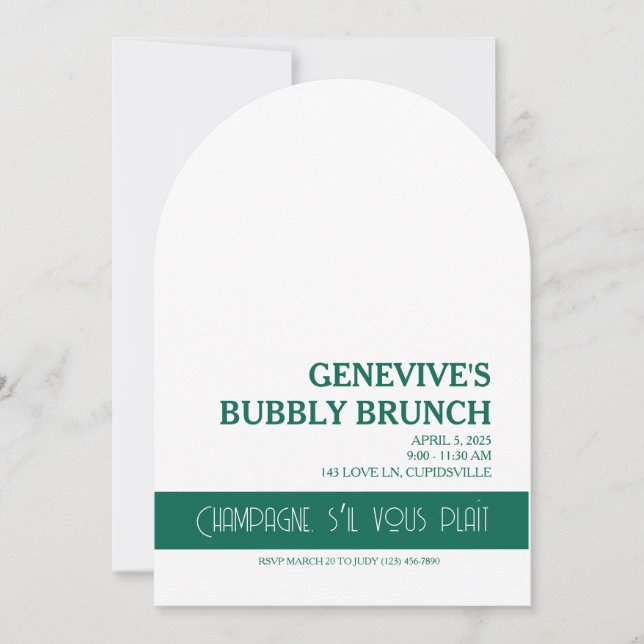 Convite Champagne Coquette (Frente)