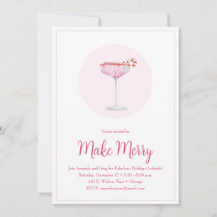 Convite Champagne cor-de-rosa pode festejar