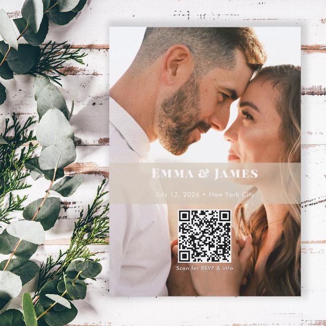 Convite Champagne E comercial Foto Salvar a Data | Casamen (Champagne photo Save the Date with a clean, minimalist layout, perfect for elegant and gold weddings)
