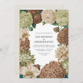 Convite Champagne Mist, Willow Sage & Pebble Taupe Wedding