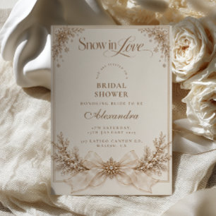 Convite Champagne Neve no Amor Chá de Noiva