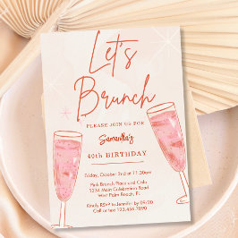 Convite Champagne Rosé Espumante Vamos Brunchar Qualquer F