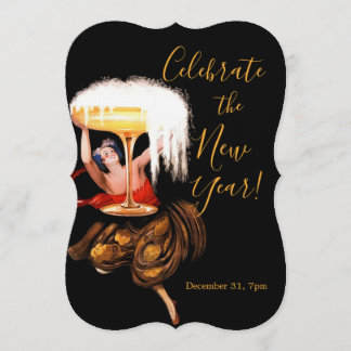 Convite Champagne Toast New Year  Invitation