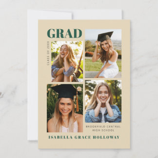 Convite Champaign Grad Announcement With Photos