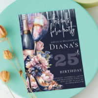 Champanhe Azul Cor-de-Rosa Azul de Aniversário Adu