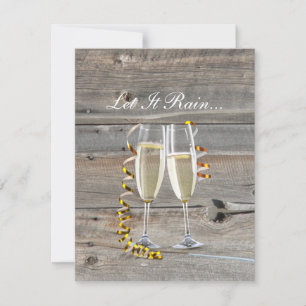 Convite champanhe de madeira russa, casamento do país ocid