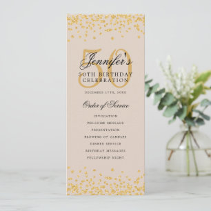 Convite Champanhe do menu Confetti Dourado do Programa de 