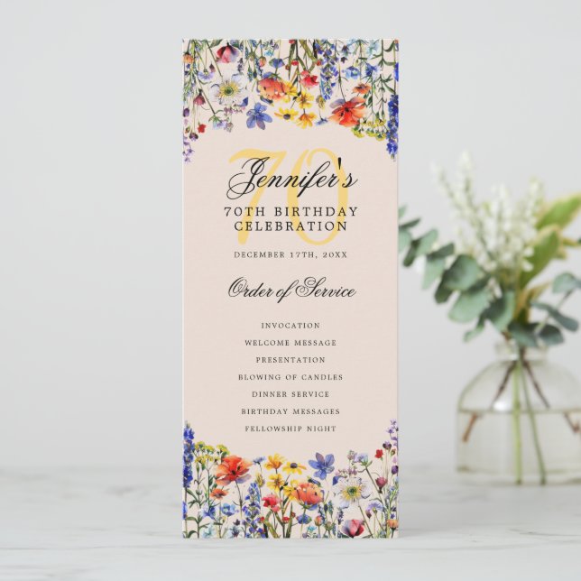 Convite Champanhe do Programa de Aniversário do Elegante F (Em pé/Frente)