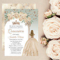 Champanhe Elegante | Sage Floral Quinceañera