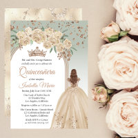 Champanhe Elegante | Sage Floral Quinceañera