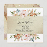 Champanhe Floral Elegante Dourada Quinceañera