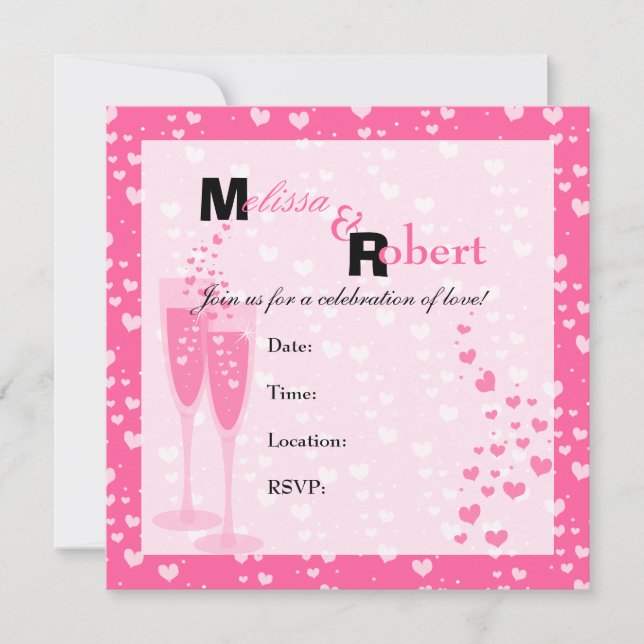 Convite Champanhe Rosa! (Frente)