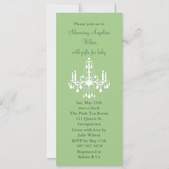 Convite Chandelier do Bebê (Frente)