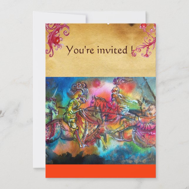 CONVITE CHANSON DE ROLAND/ COMBATE DE KNIGHTS NO TURNO (Frente)