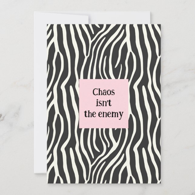 Convite Chaos isn't the enemy (Frente)