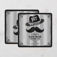 Chapéu de Bigode de Hipster Aniversário de 1 ano