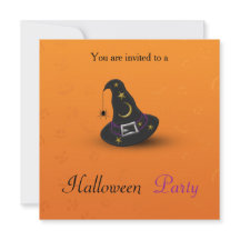 Chapéu de Bruxa de Halloween com Aranha