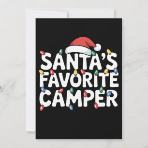 Convite Chapéu de Luzes de Natal do Acampador Favorito do