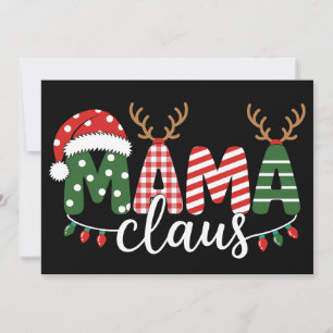 Convite Chapéu de Natal da Mamãe Noel Luzes de Rena