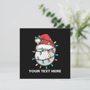 Convite Chapéu de Papai Noel com Bolas de Golfe Personaliz
