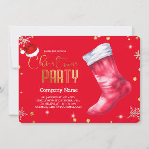 Convite Chapéu Elegante de Papais noeis de Natal,Stocks de