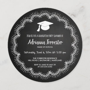 Convite Chapéu graduado lunático do quadro do Bohemian