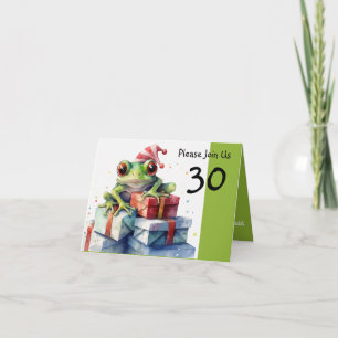 Convite Chapéu listrado de aniversário de 30º Feriado da R