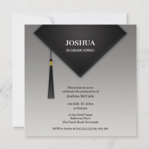 Convite Chapéu Preto de Graduação