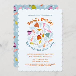 Convite Chapéus e conjuntos de inverno de Mittens