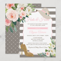 Chapéus e saltos Derby Greige Chá de panela Floral