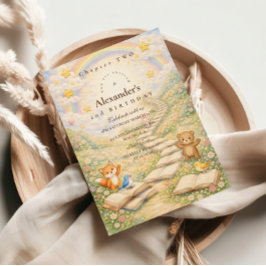 Convite Chapter Two Turning Pages Birthday