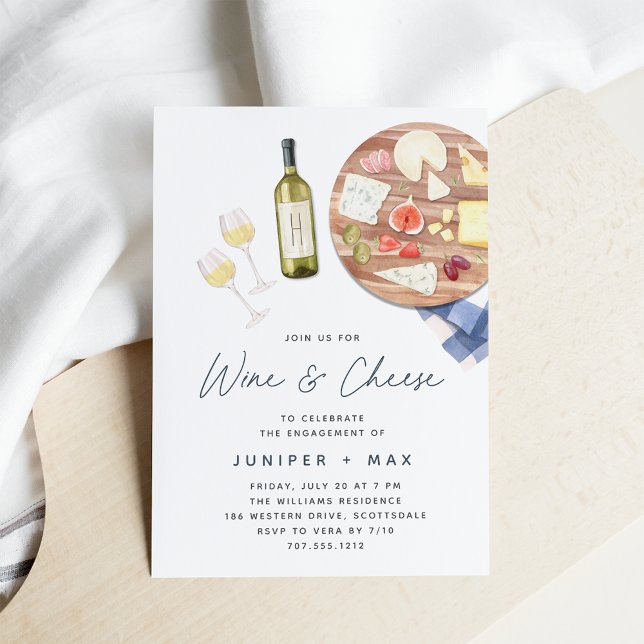 Convite Charcuterie Conselho e Festa de noivado de queijo (Criador carregado)