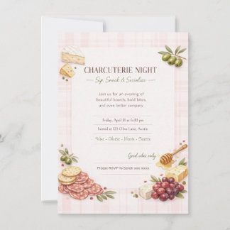 Convite Charcuterie Girl's Night Party Invitation 