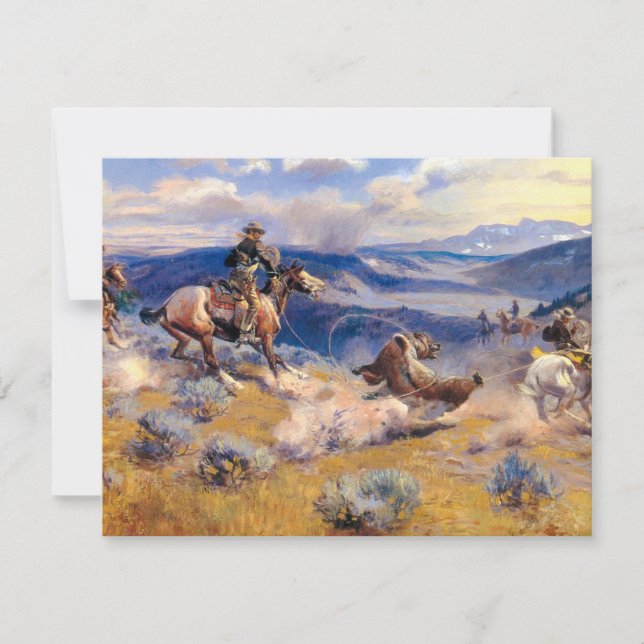 Convite Charles M. Russell's Loops e Swift Horses (1916) (Frente)