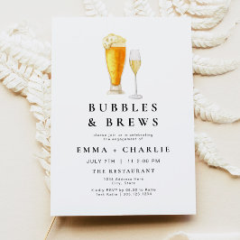 Convite CHARLIE Modern Bubbles and Breve Festa de noivado