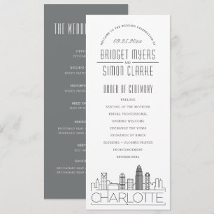 Convite Charlotte Programa Modern Deco Wedding