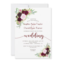 Charm Burgundy Marsala Dourado Floral