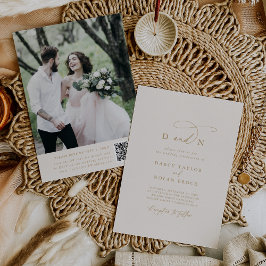 Convite Charm Ivory Photo Wedtions Convidações RSVP