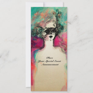 Convite CHARM MONOGRAM Doce 16 Mascarada, Champanhe